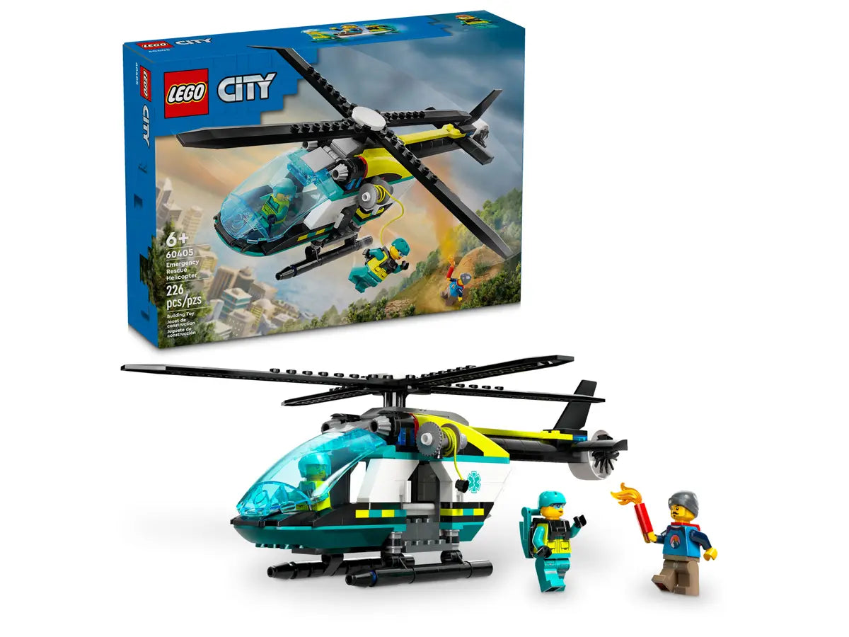 LEGO® Town 60405 Emergency Rescue Helicopter Building Kit