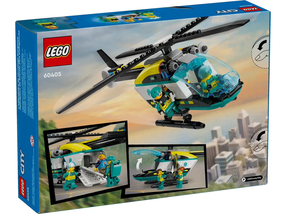 LEGO® Town 60405 Emergency Rescue Helicopter Building Kit