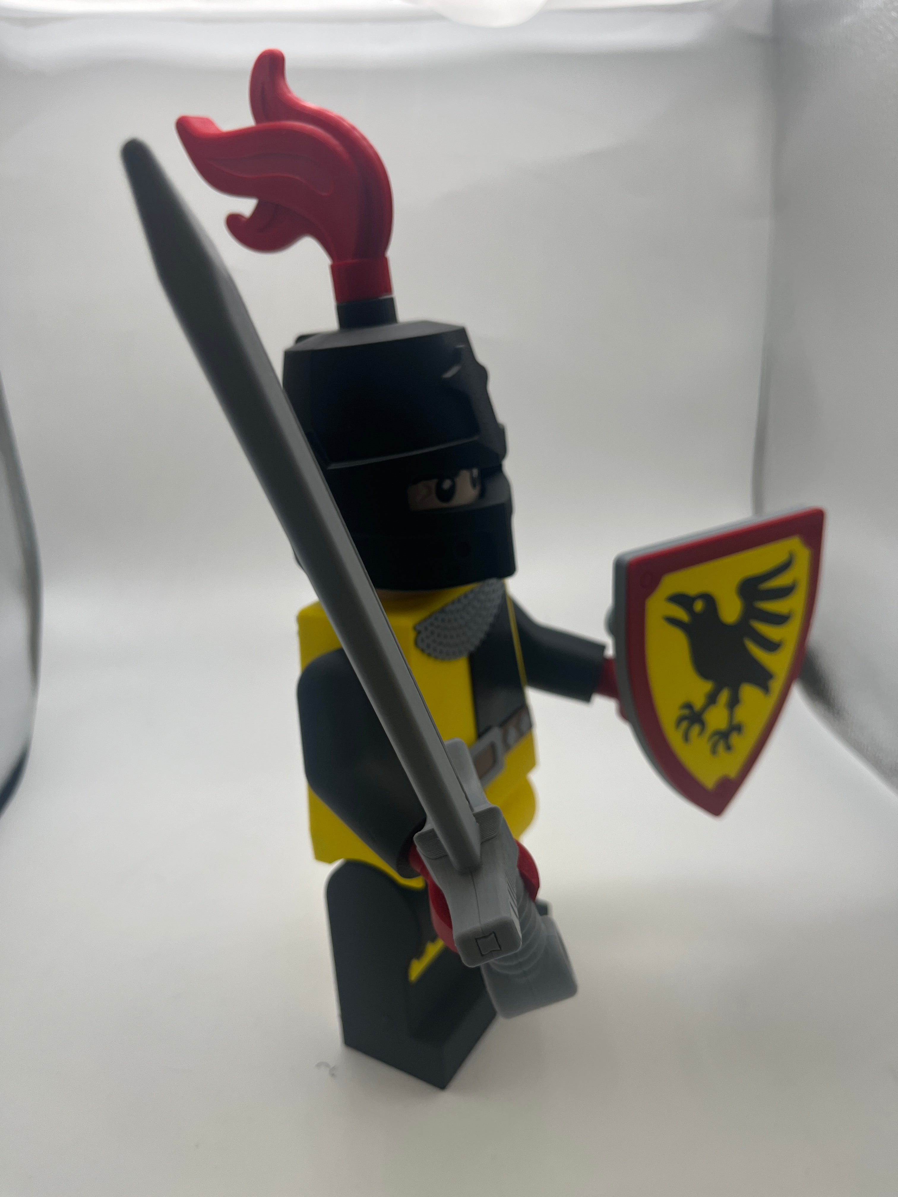 3D Printed Generic Knight Large Scale 8.5"- 9.5" Minifigure