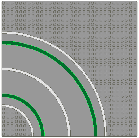 LEGO Baseplate, Road 32 x 32 7-Stud Curve with Road Pattern