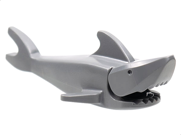LEGO® 2547c03 Shark with Rounded Nose and Debossed Eyes Dark Bluish Grey