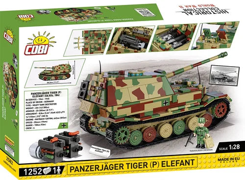 COBI™ PanzerJager Tiger (P) Elefant Tank Destroyer : Set #2582