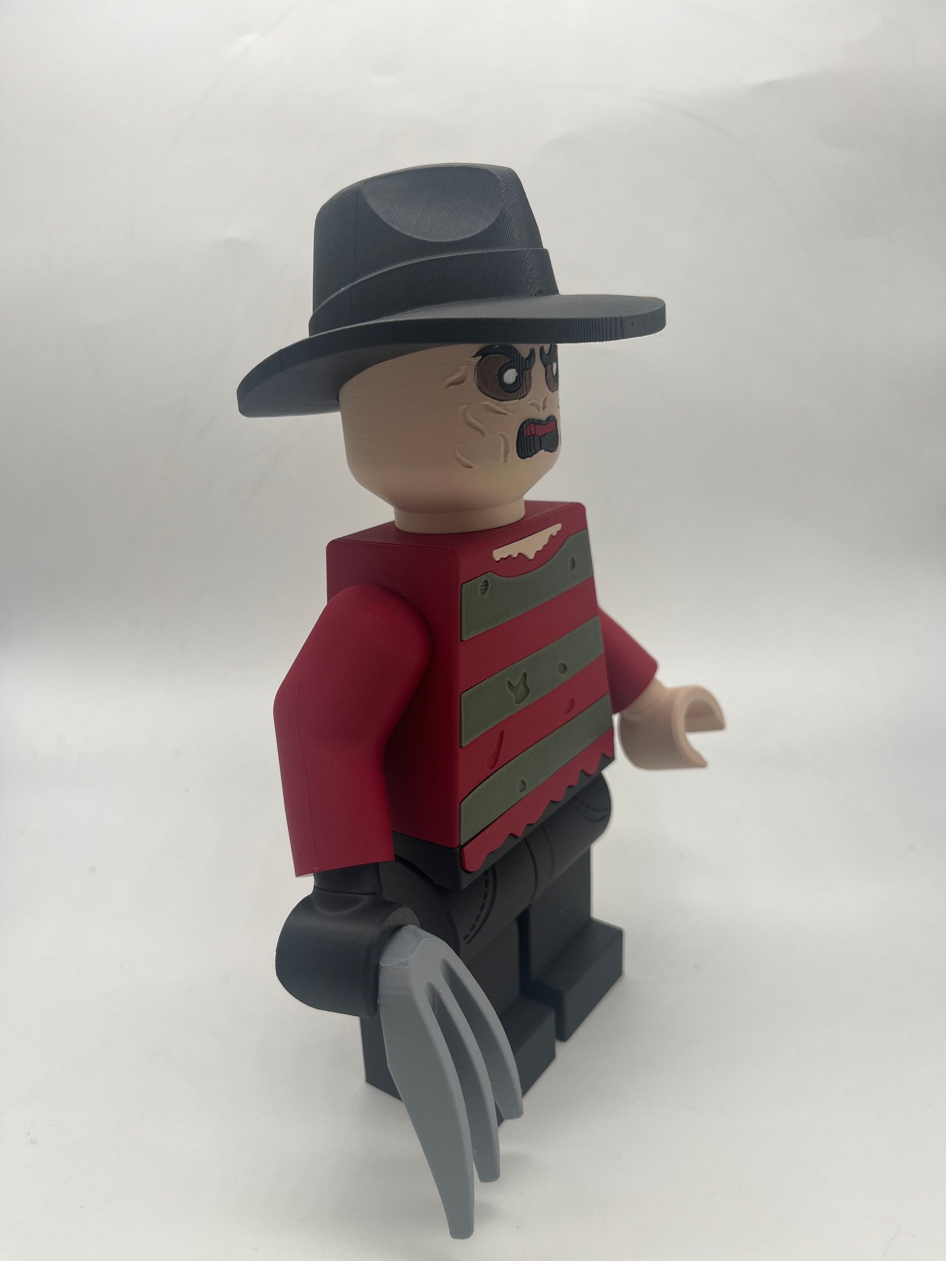 3D Printed Freddie Kruger Large Scale 8.5"- 9.5" Minifigure