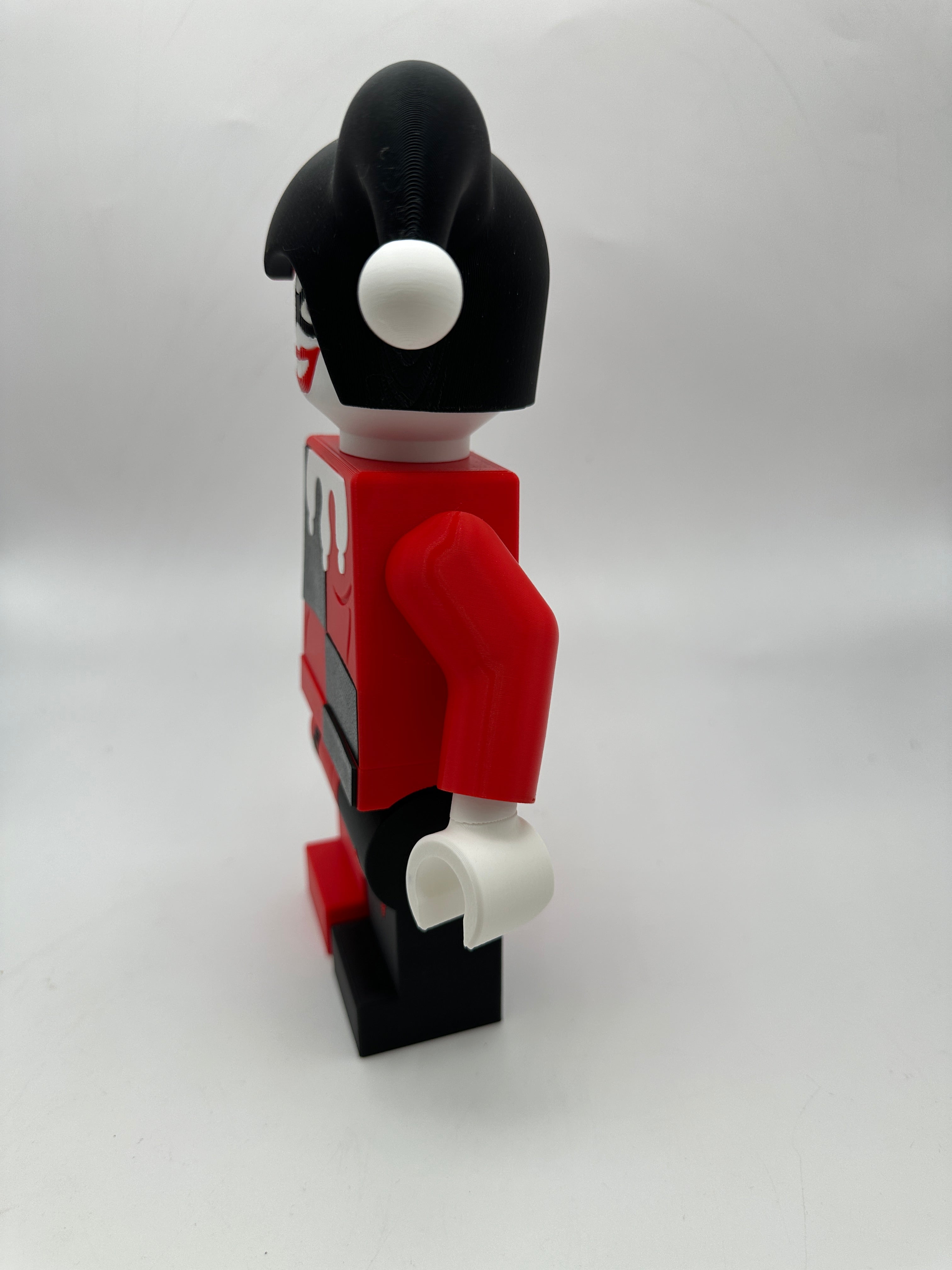 3D Printed DC Harley Quinn Large Scale 8.5"- 9.5" Minifigure