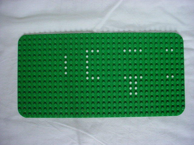 LEGO 374px2 Baseplate 16x32 w/Round Corners & Set 356/540 Dots