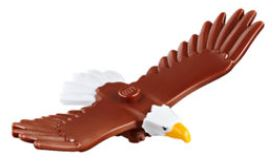LEGO® 37543pb01 Eagle with Yellow Beak, White Head and Tail Feathers Pattern