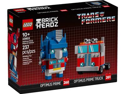 LEGO® BrickHeadz 40803 - Optimus Prime Robot & Vehicle Building Kit