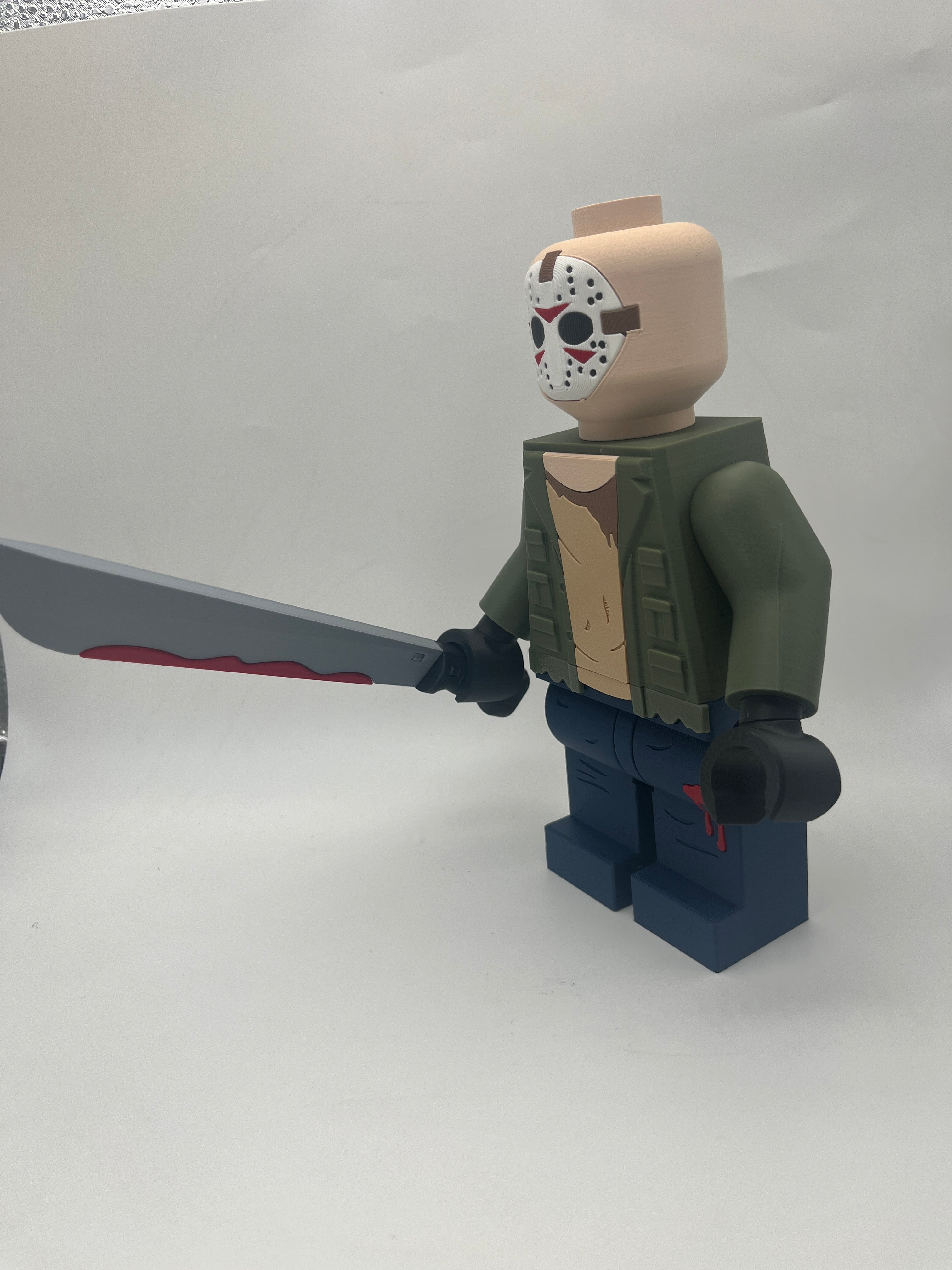 3D Printed Jason Friday the 13th Large Scale 8.5"- 9.5" Minifigure