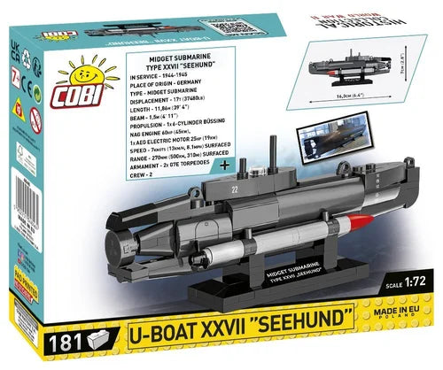 COBI™ U-Boat XXVII "Seehund" Midget Submarine: Set #4846