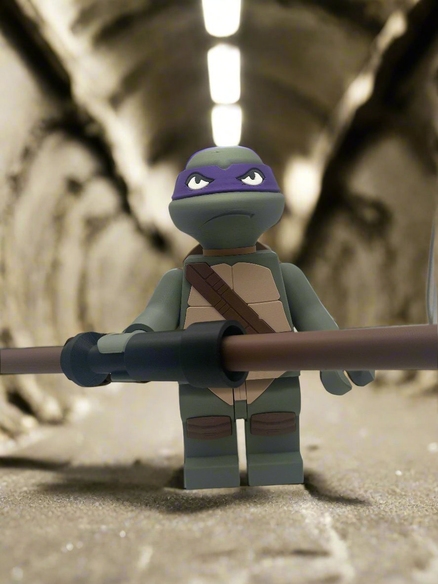 3D Printed Donatello Large Scale 8.5"- 9.5" Minifigure