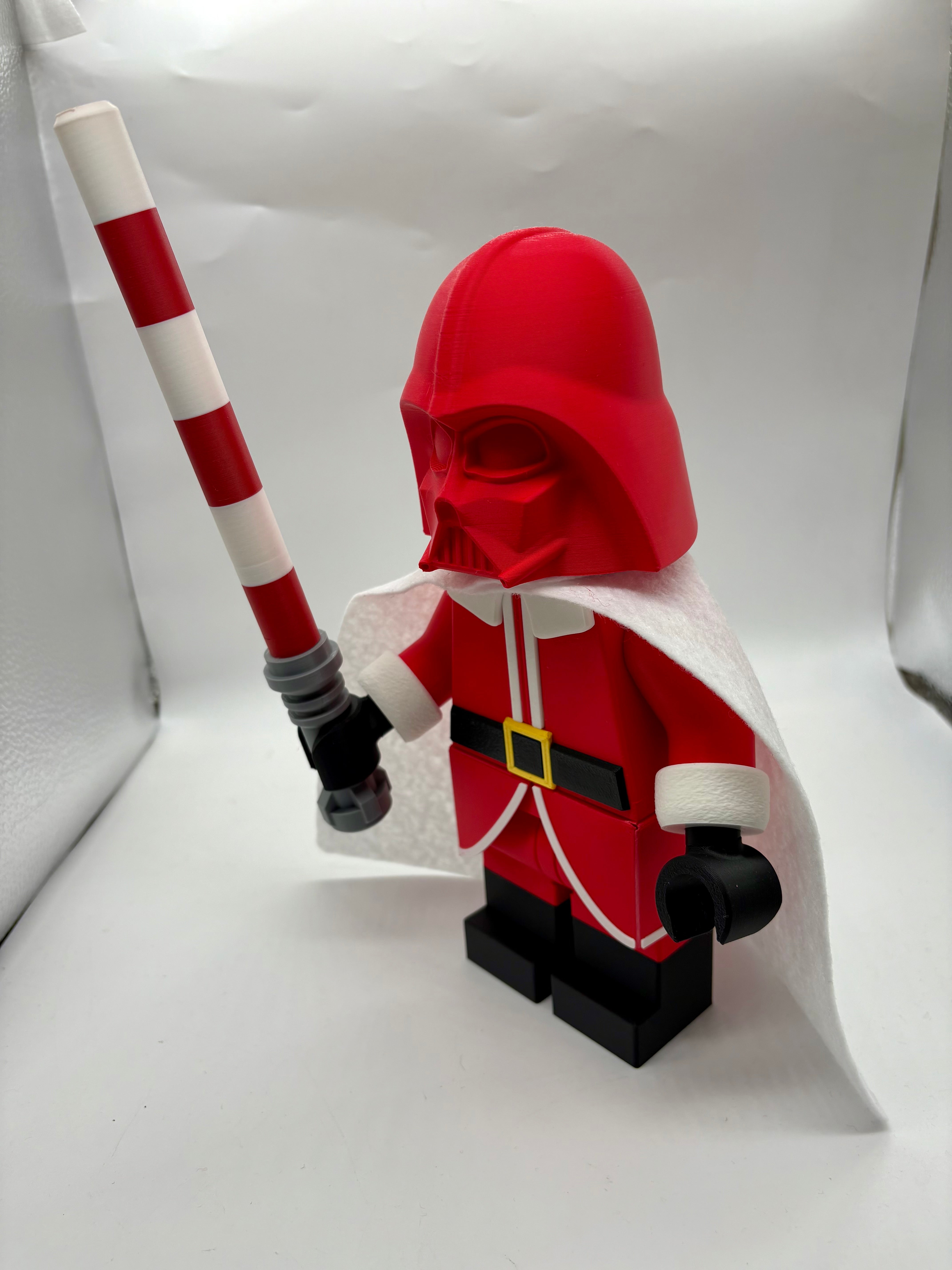 3D Printed Star Wars Darth Vader - Santa Vader Version - Large Scale 8.5"- 9.5" Minifigure