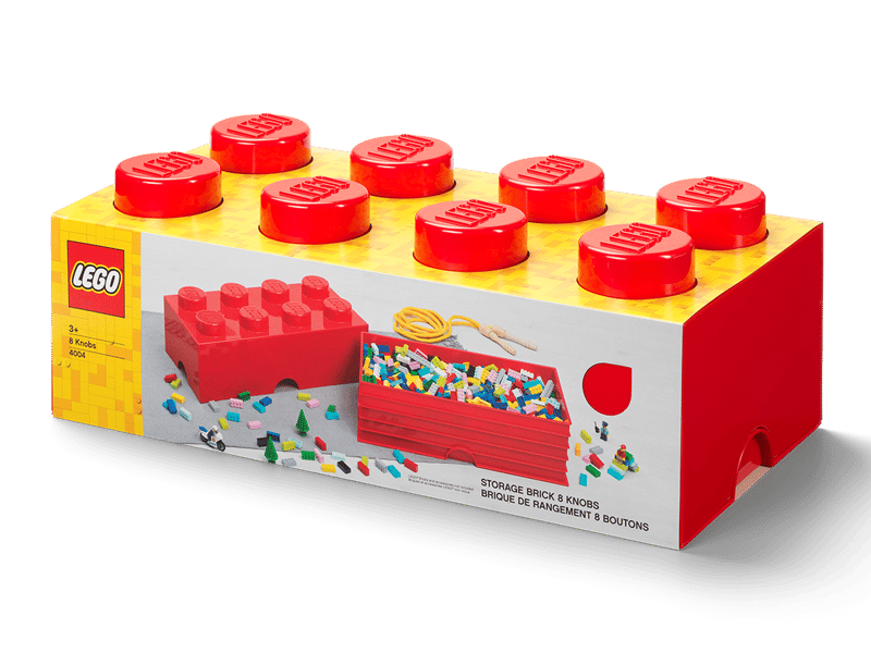 LEGO Storage Brick 8 bright red toy storage box