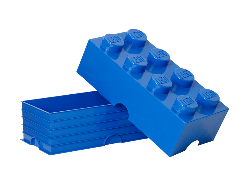 LEGO® Storage Brick 8 Bright Blue | Stackable Toy Storage Box & Organizer
