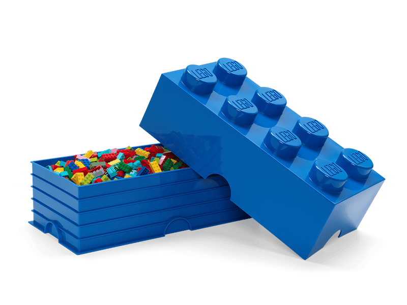LEGO® Storage Brick 8 Bright Blue | Stackable Toy Storage Box & Organizer