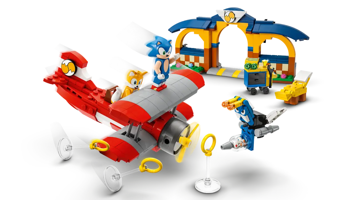 LEGO® Sonic the Hedgehog 76991 Tails' Workshop and Tornado Plane Building Kit