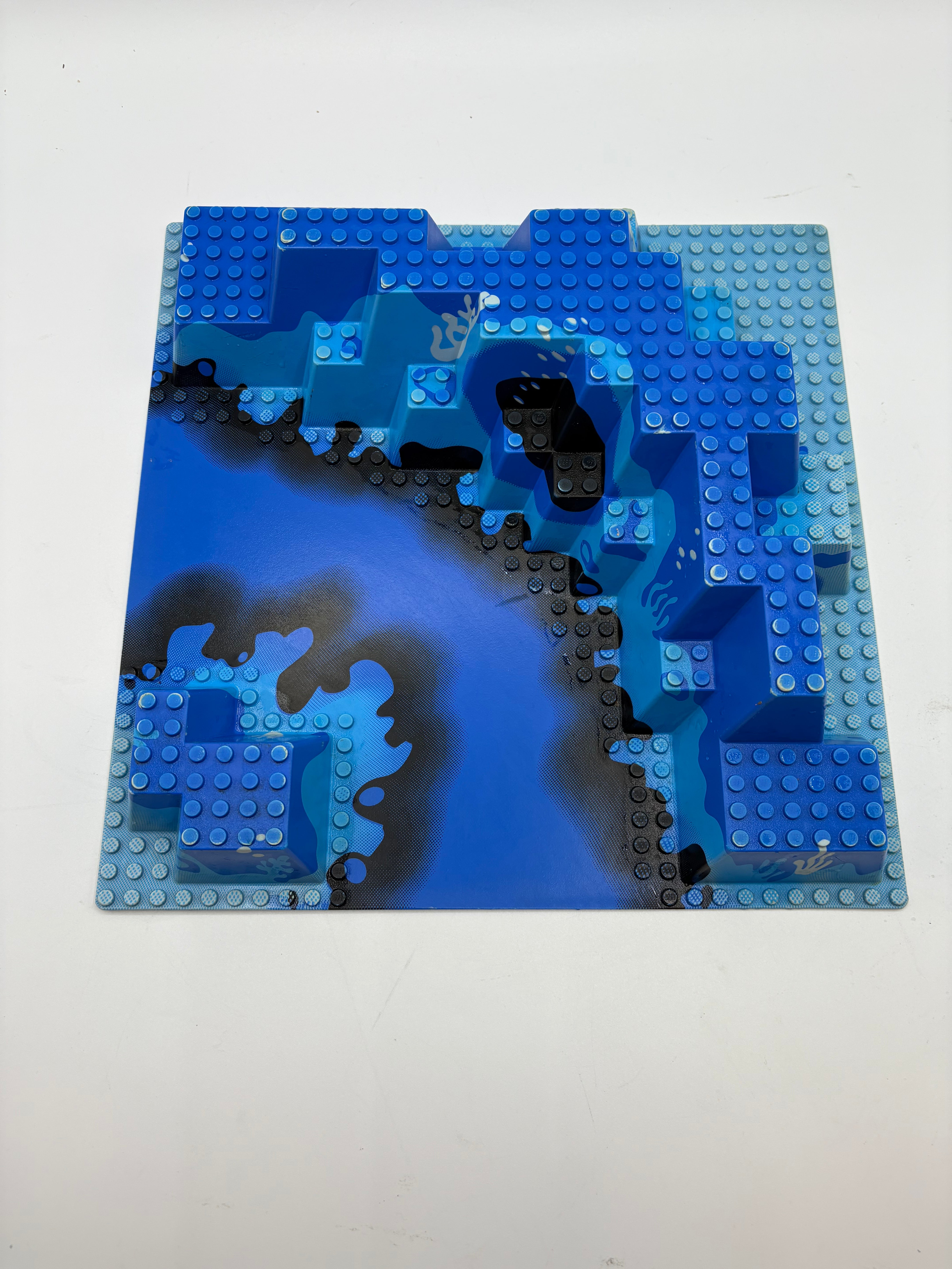 LEGO 6024px1 32x32 Baseplate, Raised Canyon with Blue Underwater Pattern