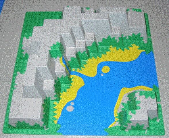 LEGO 6024px2 32x32 Baseplate, Canyon with Blue River