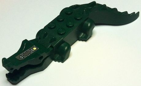 LEGO® Minifigure Animals – 6026c01pb01 Alligator / Crocodile with 8 Teeth with Circuitry on Upper Jaw Pattern