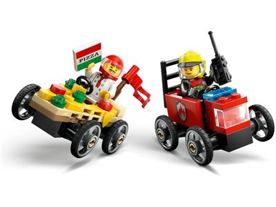 LEGO® City 60458 -Pizza vs. Fire Truck Preowned Building Kit