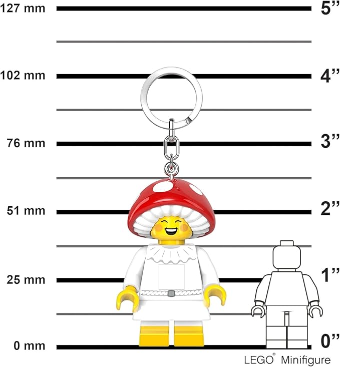 LEGO® Large 3 Inch Tall Figure Keychain Light - Mushroom Sprite (KE240H)