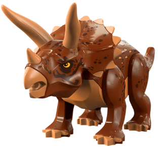 LEGO® tricera08 Dinosaur Triceratops with Reddish Brown Back