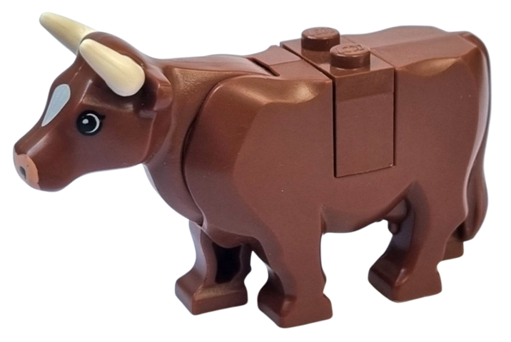 LEGO® 64452pb01c01 Cow with Light Nougat Muzzle and White Spot on Head