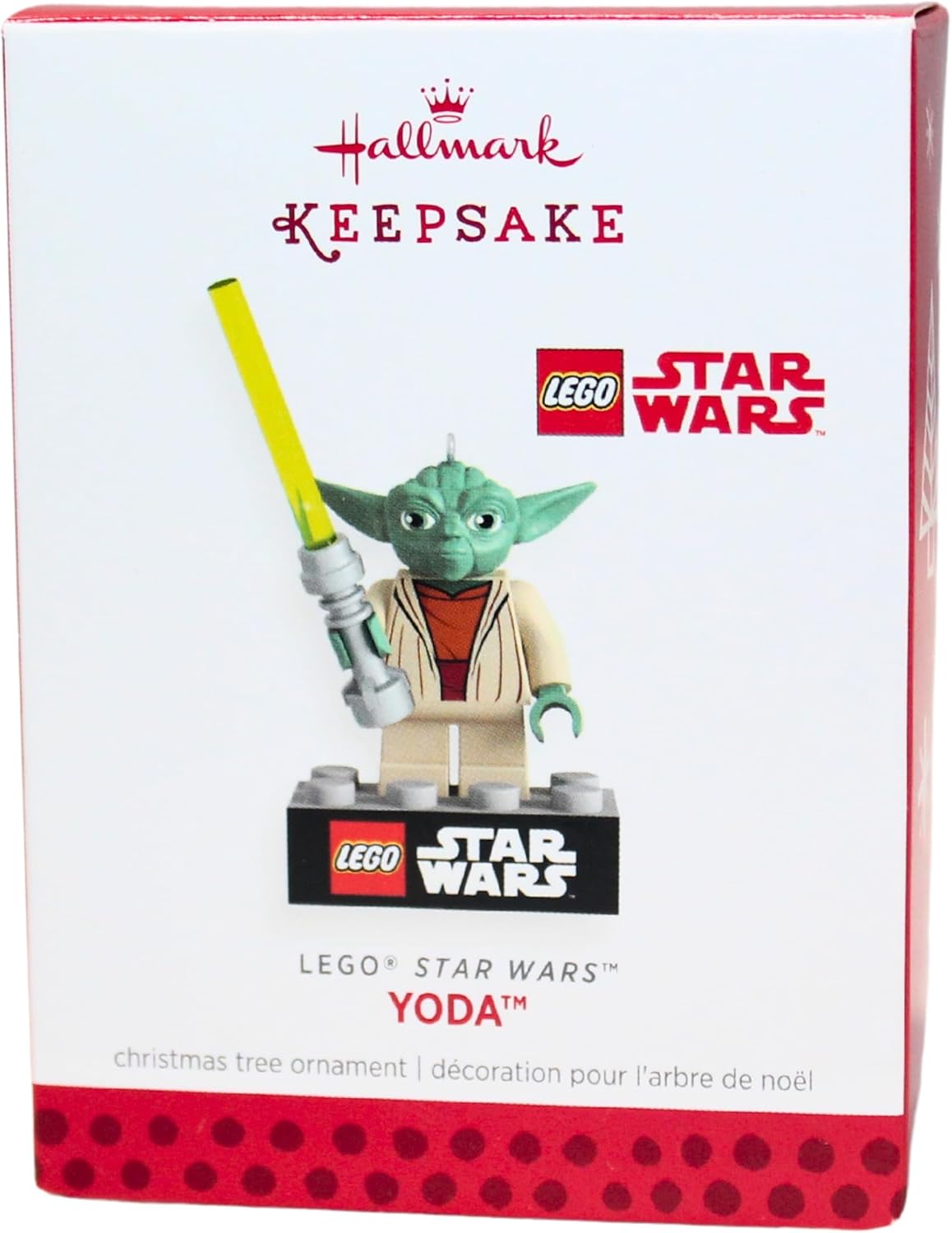 Hallmark LEGO Star Wars Jedi Master Yoda Holiday Ornament