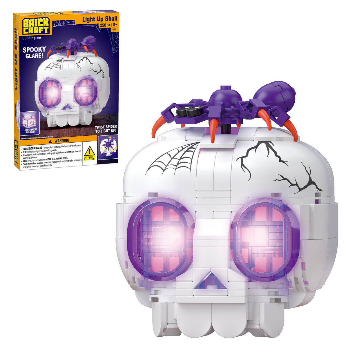 Light Up Skull Halloween Building Set 258pc