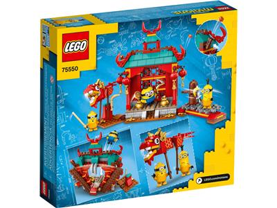 LEGO Minions 75560 set box featuring a red and green Chinese temple building set with yellow minions, shown on a blue and yellow retail box.