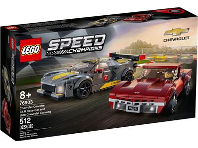 LEGO® Speed Champions 76903-1 - Chevrolet Corvette C8.R Race Car and 1968 Chevrolet Corvette