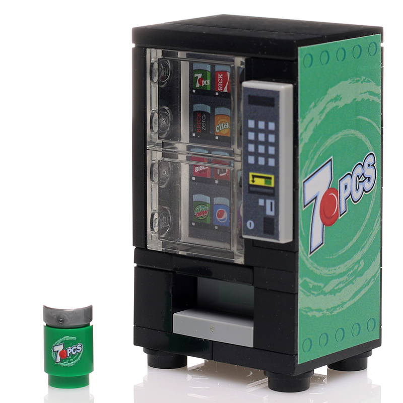 Custom 7 Pieces Soda Vending Machine made using LEGO parts - B3 Customs