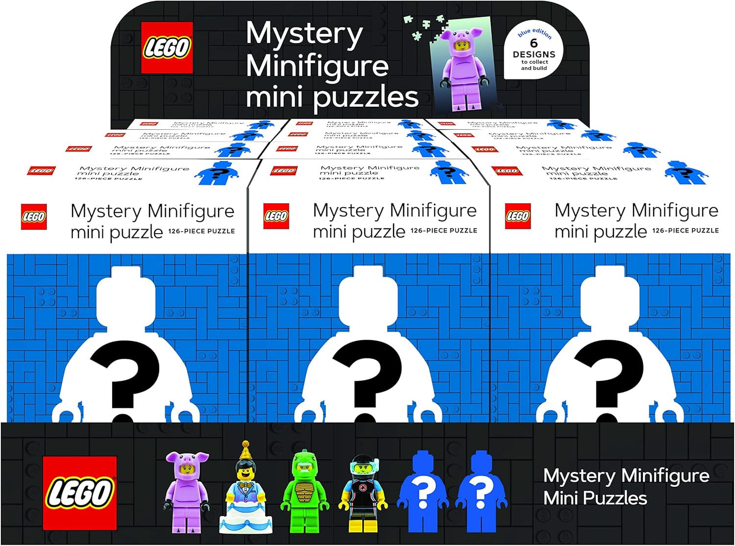 “LEGO Mystery Minifigure Puzzle Blue Edition completed image”