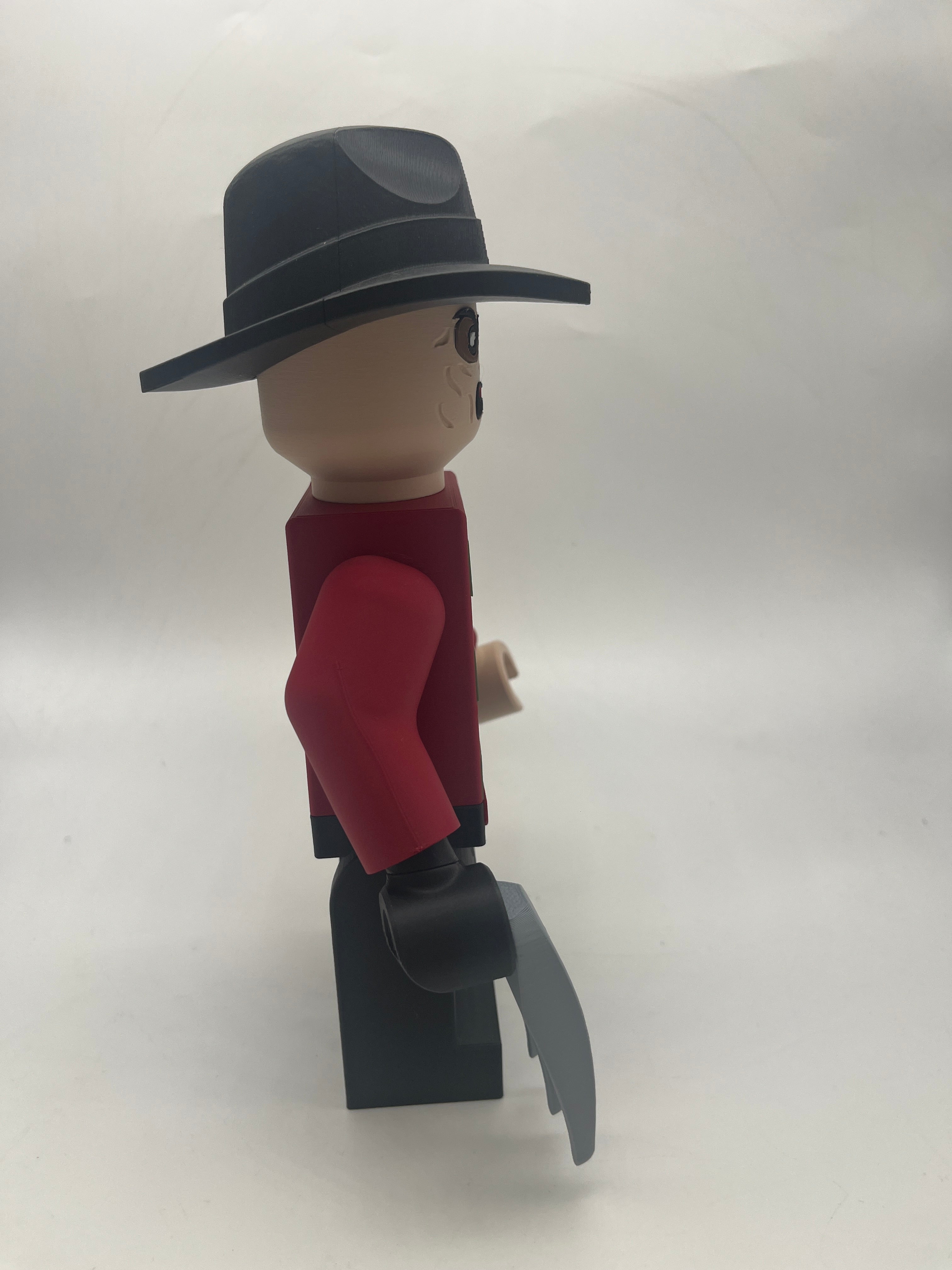 3D Printed Freddie Kruger Large Scale 8.5"- 9.5" Minifigure