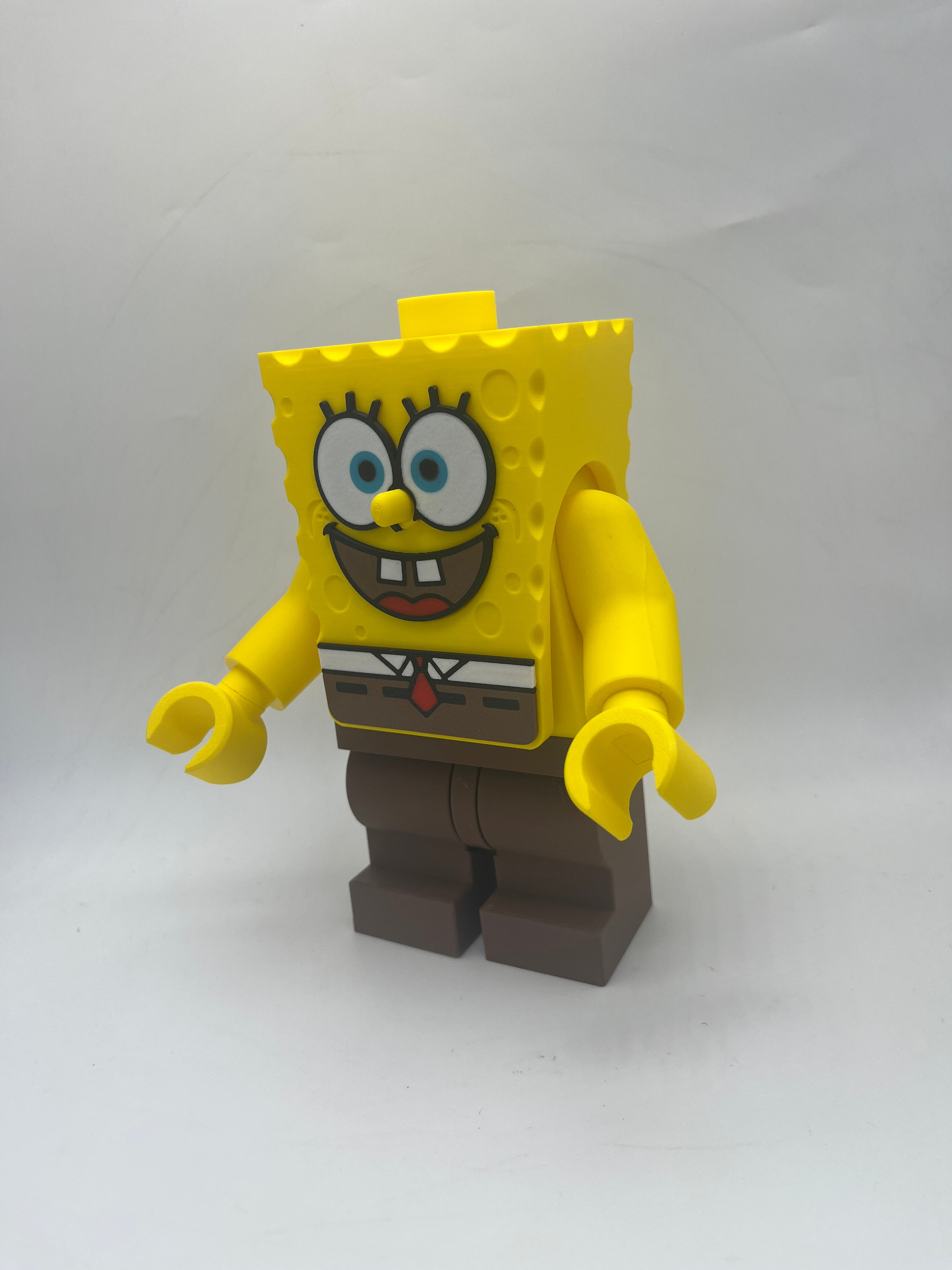 3D Printed Spongebob Squarepants Large Scale 8.5"- 9.5" Minifigure