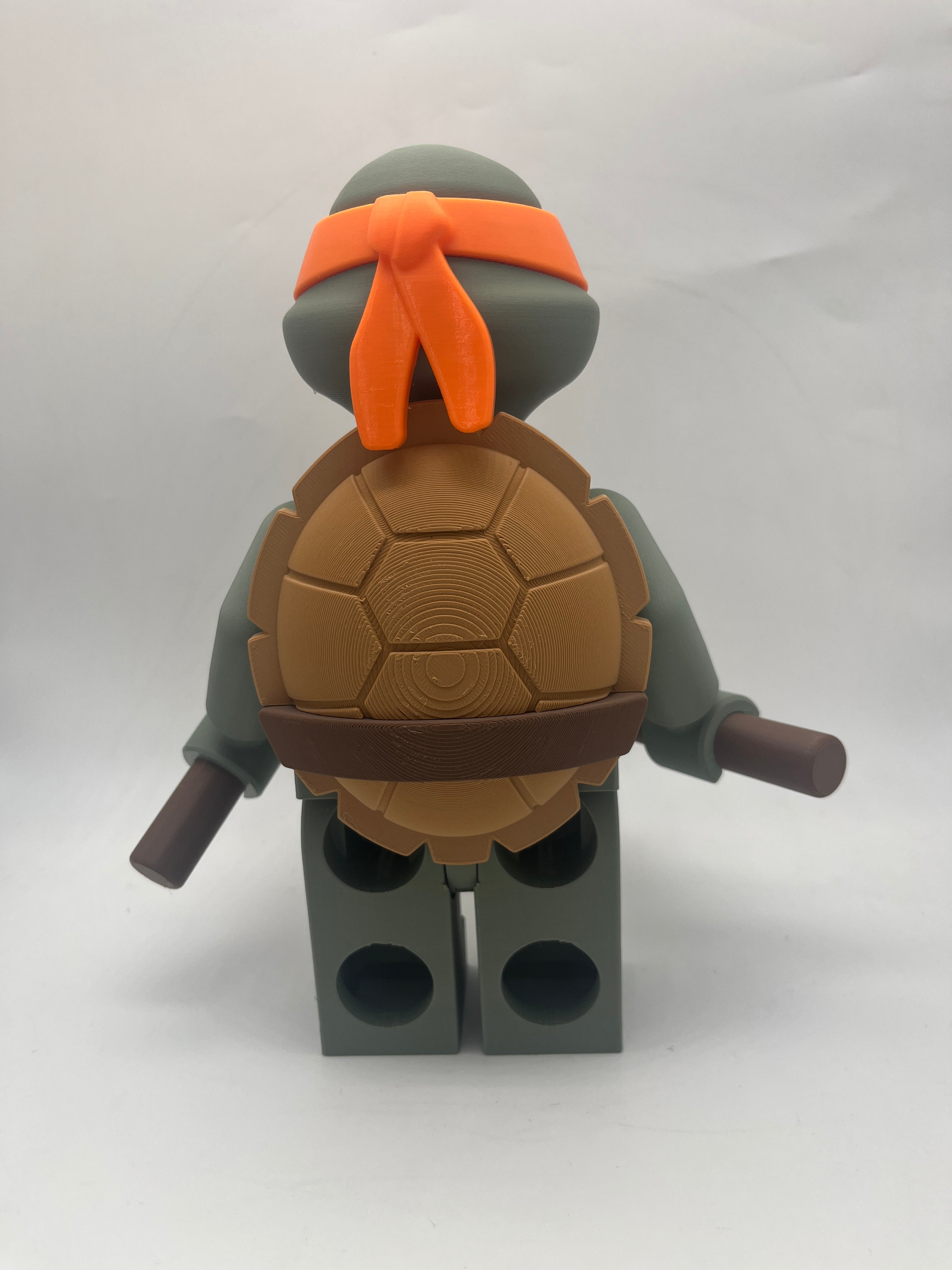 3D Printed Michelangelo Large Scale 8.5"- 9.5" Minifigure