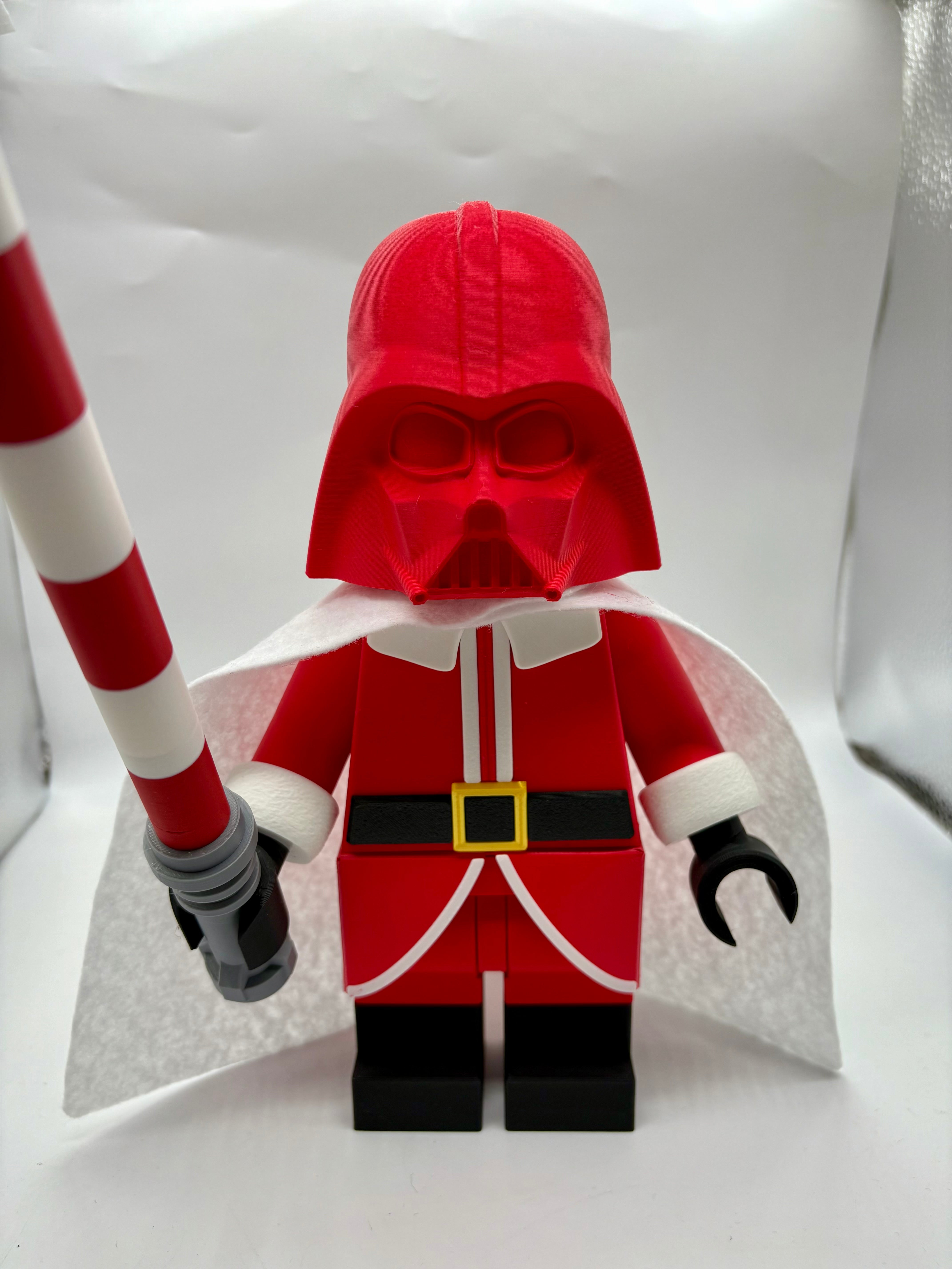 3D Printed Star Wars Darth Vader - Santa Vader Version - Large Scale 8.5"- 9.5" Minifigure