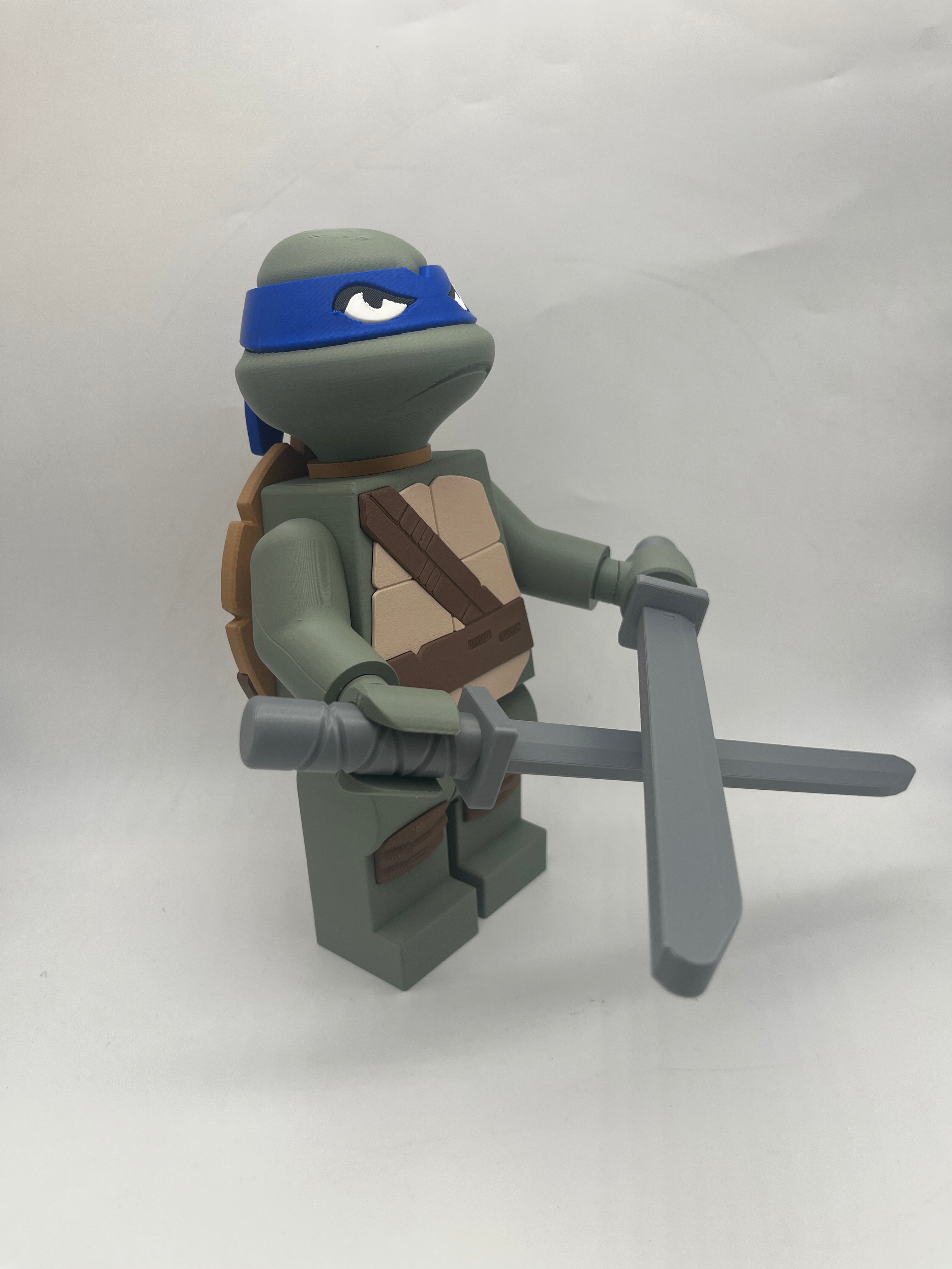 3D Printed Leonardo Large Scale 8.5"- 9.5" Minifigure