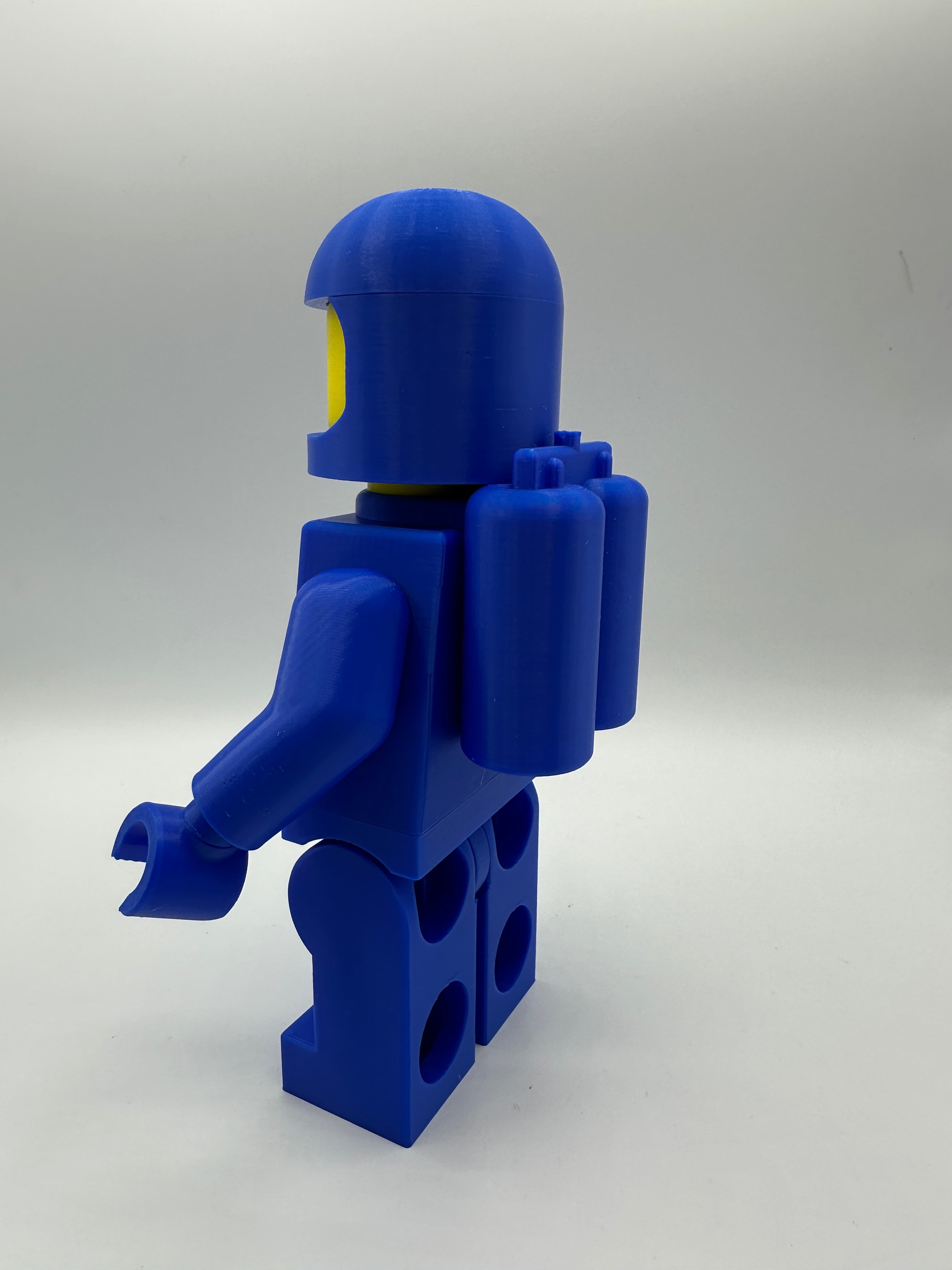 3D Printed Classic Space - Blue with Air Tanks Large Scale 8.5"- 9.5" Minifigure