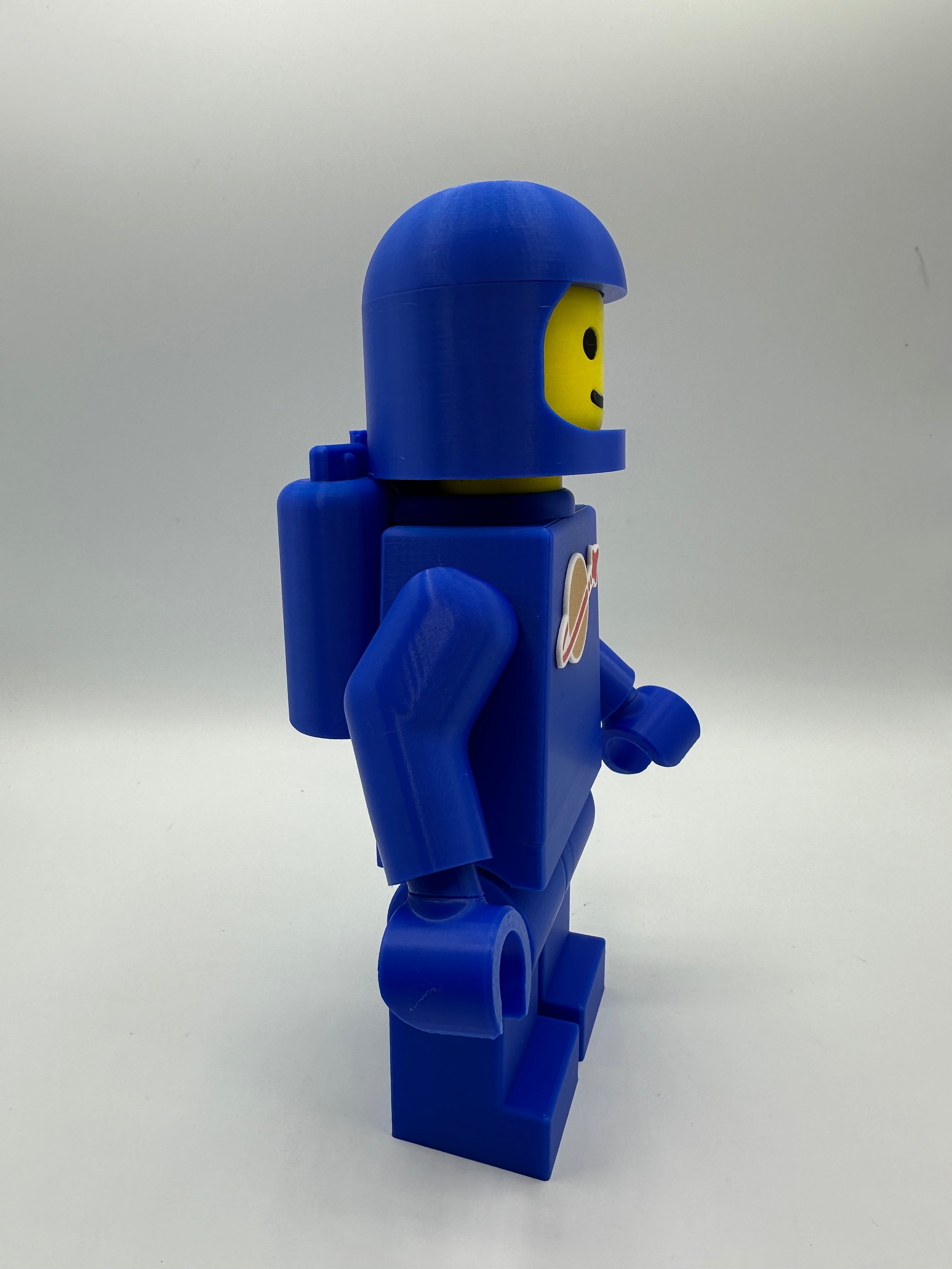 3D Printed Classic Space - Blue with Air Tanks Large Scale 8.5"- 9.5" Minifigure