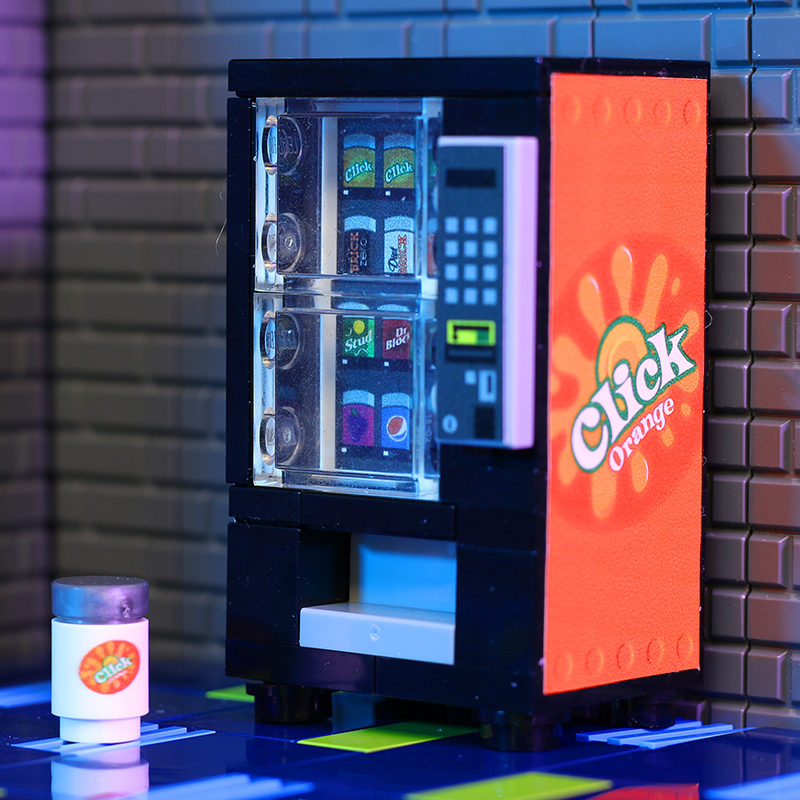 Brickshow Shop Orange Click - B3 Customs Soda Vending Machine Building Kit