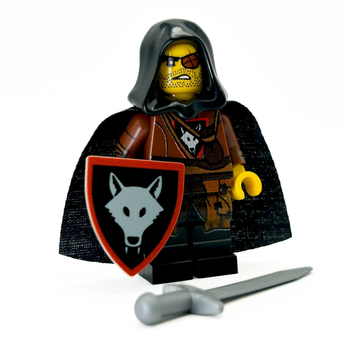 Wolfpack Leader Custom Minifig made using LEGO parts  - B3 Customs