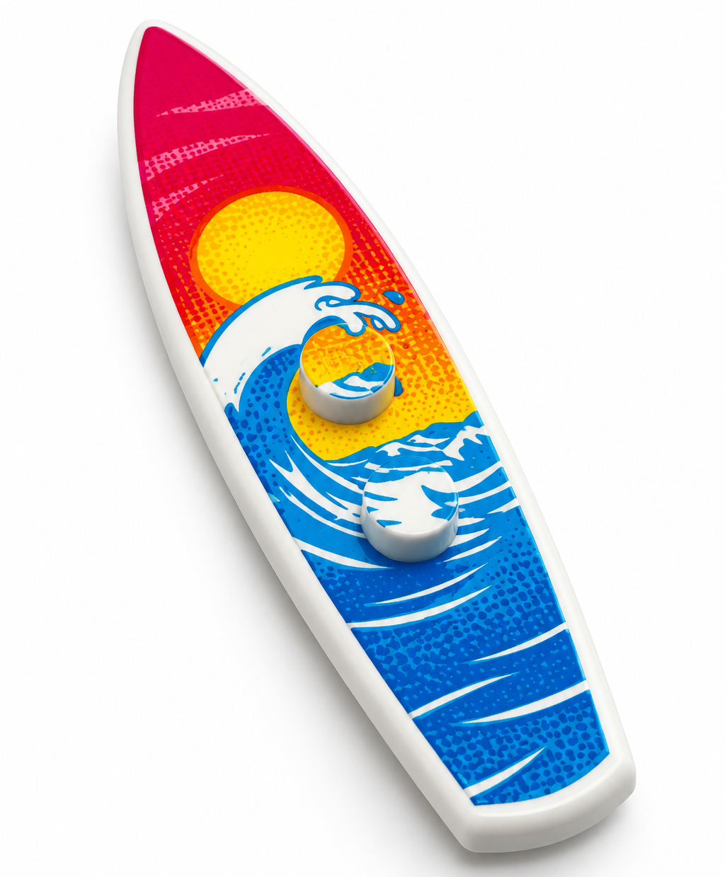 B3 Customs® Printed Sunset Wave Surfboard made from LEGO® bricks