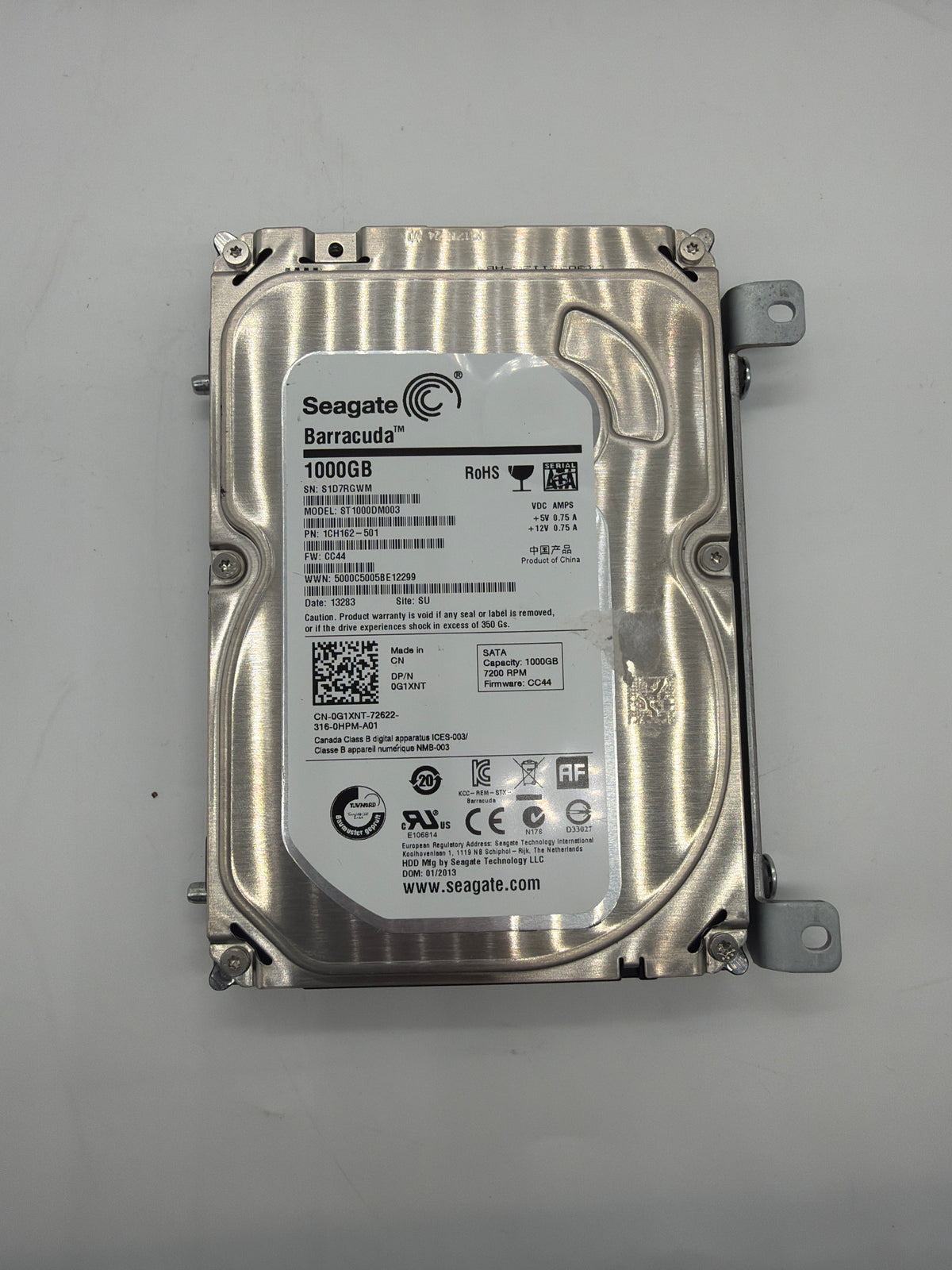 Lot of 3 Seagate Barracuda 1TB Hard Drives – ST1000DM003 – Tested & Working – As-Is
