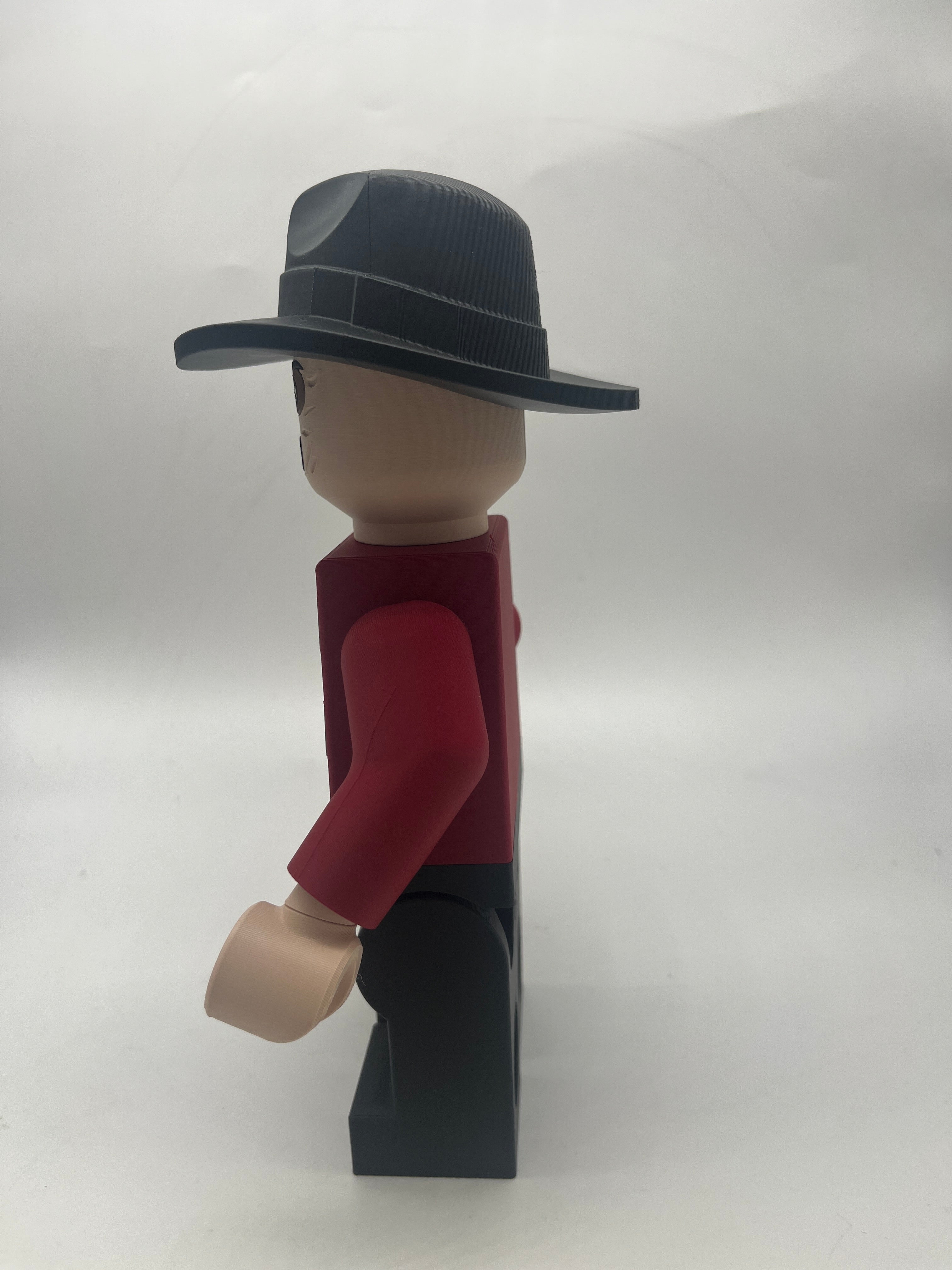 3D Printed Freddie Kruger Large Scale 8.5"- 9.5" Minifigure