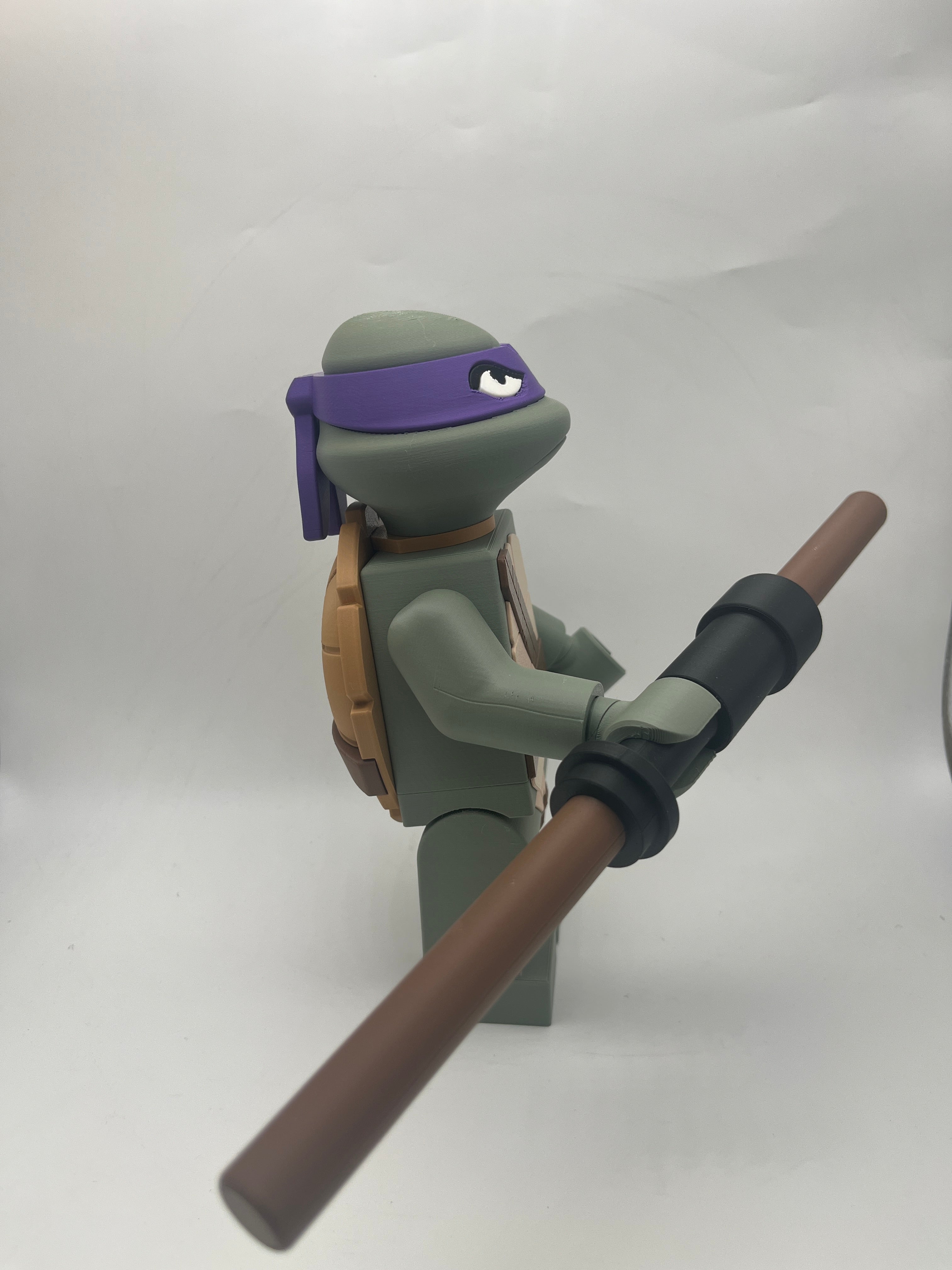 3D Printed Donatello Large Scale 8.5"- 9.5" Minifigure