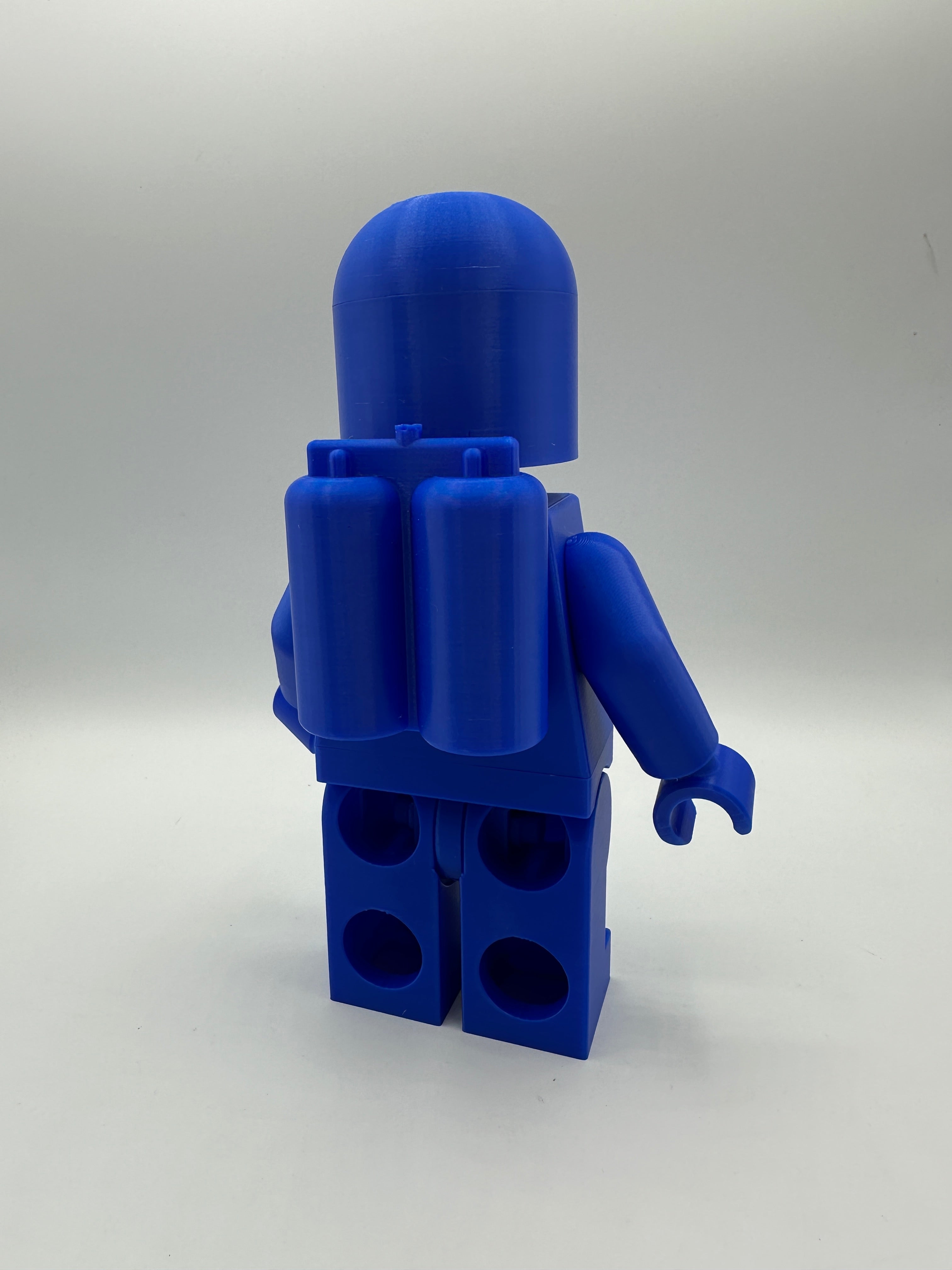 3D Printed Classic Space - Blue with Air Tanks Large Scale 8.5"- 9.5" Minifigure