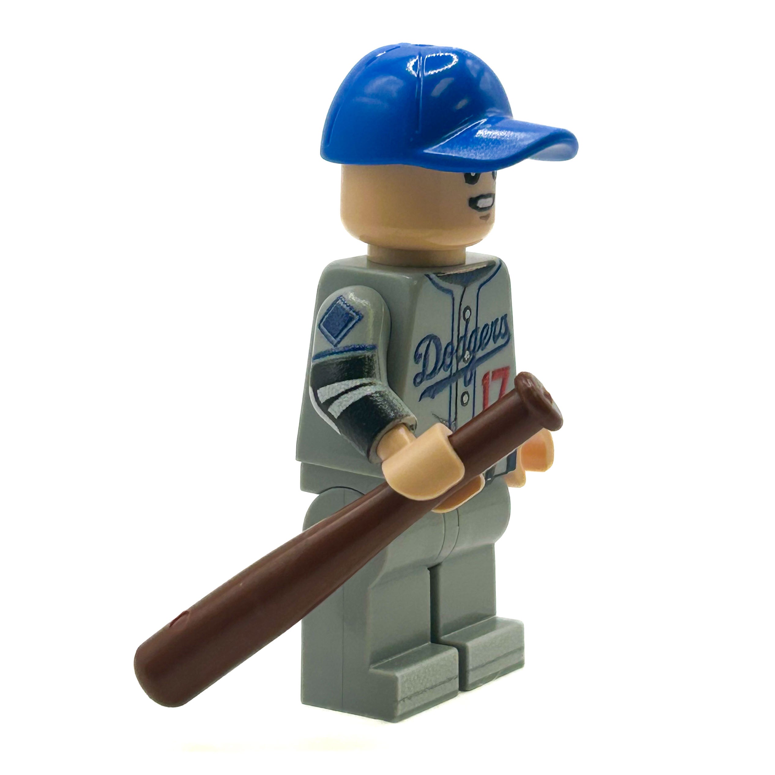 #17 Ohtani LA Baseball Player Minifig (Grey Uniform)