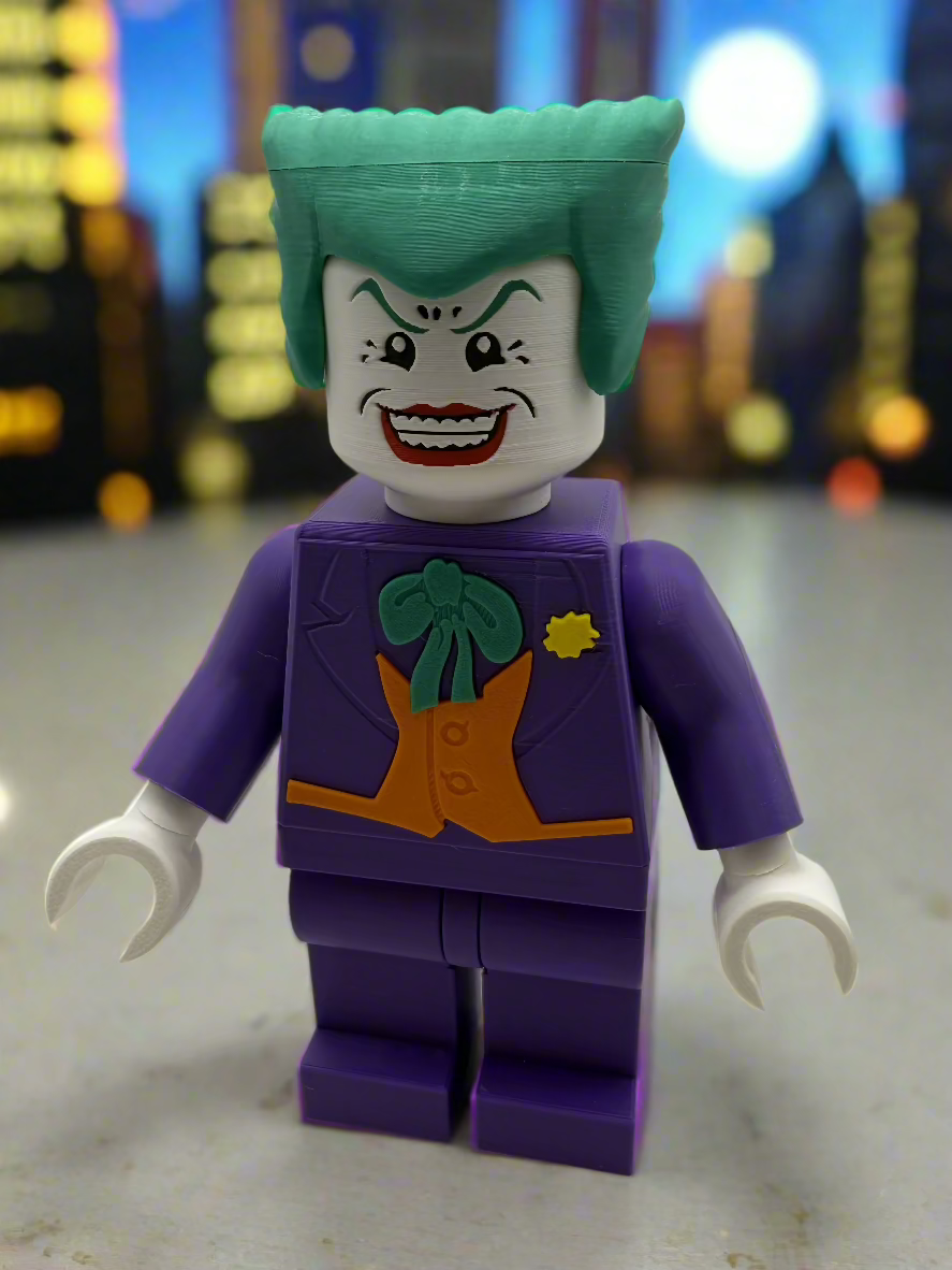 3D Printed DC Joker Classic Large Scale 8.5"- 9.5" Minifigure