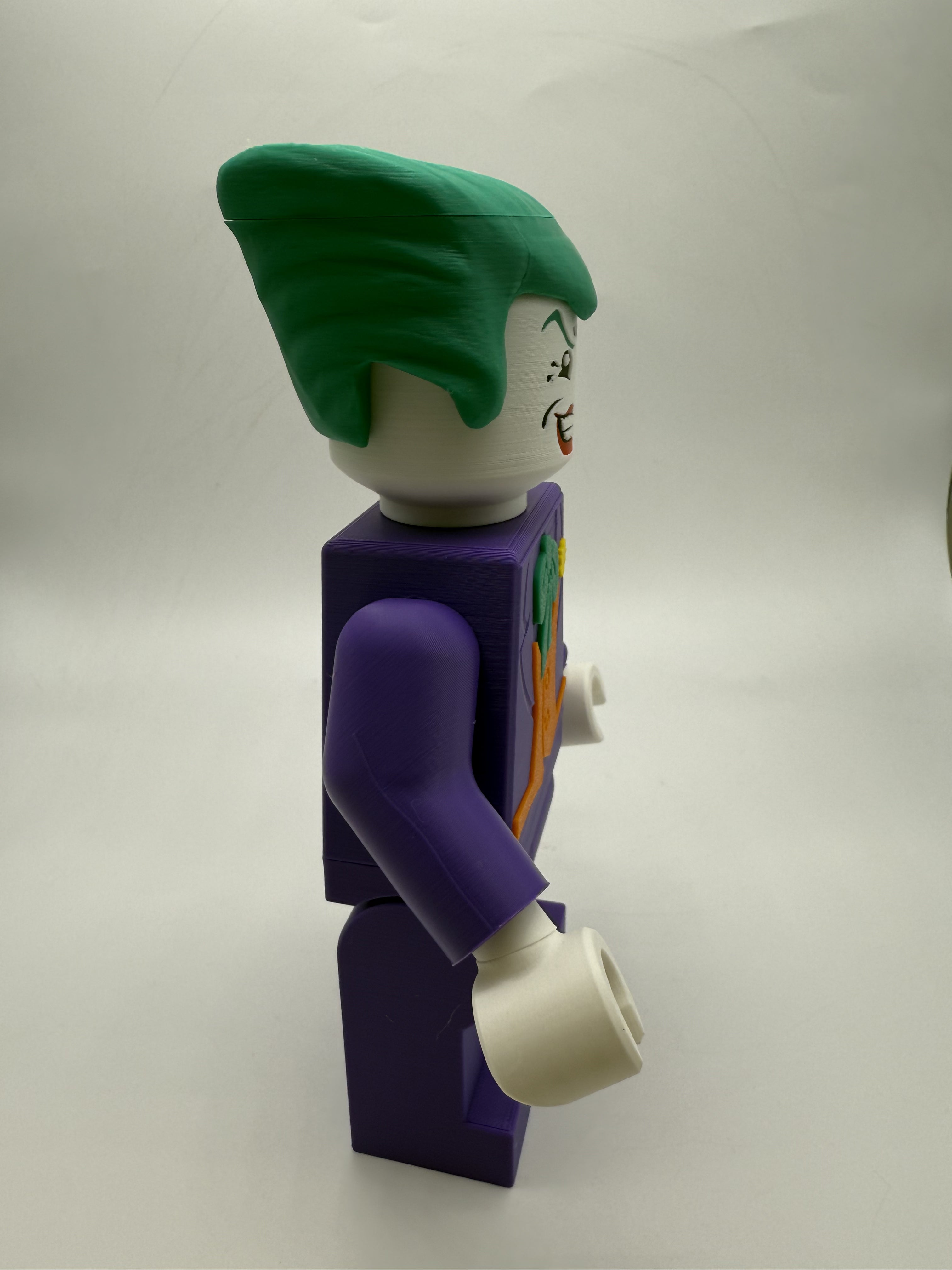 3D Printed DC Joker Classic Large Scale 8.5"- 9.5" Minifigure