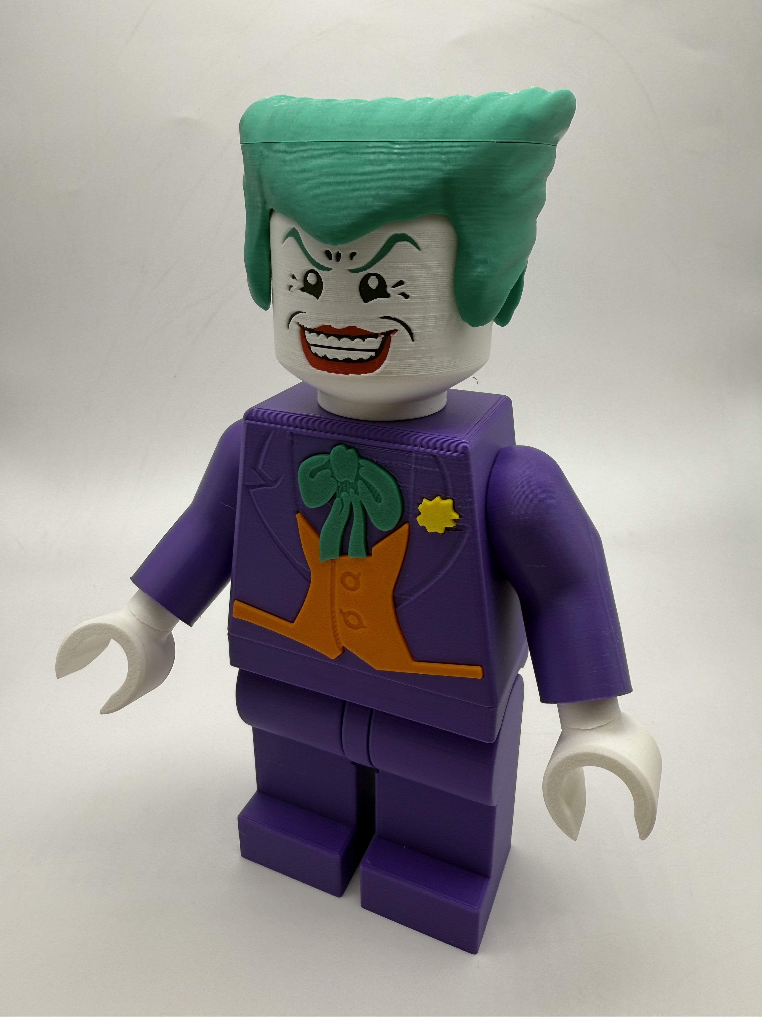 3D Printed DC Joker Classic Large Scale 8.5"- 9.5" Minifigure